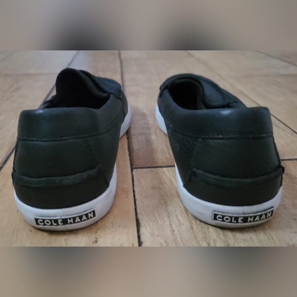 COLE HAAN pebbled black leather loafer sneakers 6 - Picture 4 of 6